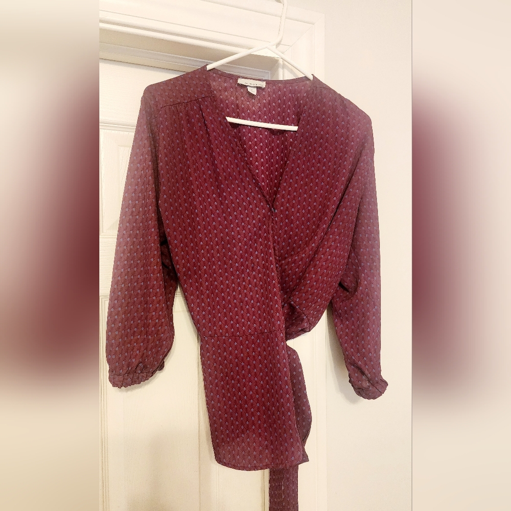 Allison Joy wrap around shirt.
